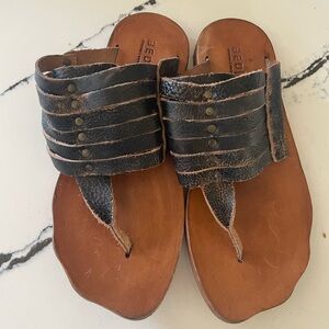 BED|STU Tan Leather Sandals